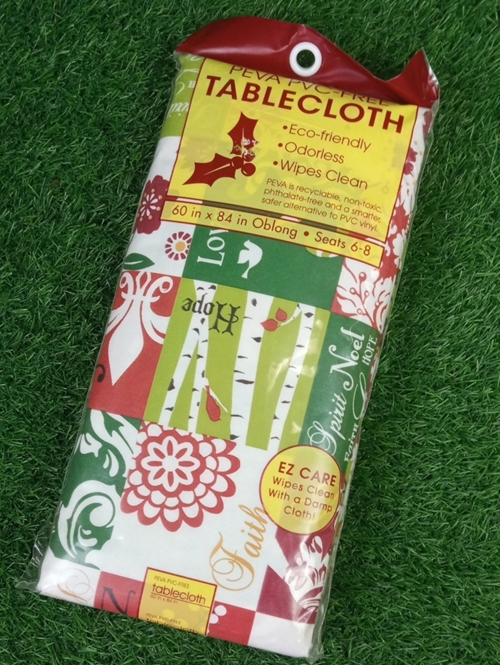 🎁 Holiday PEVA Patchwork Tablecloth